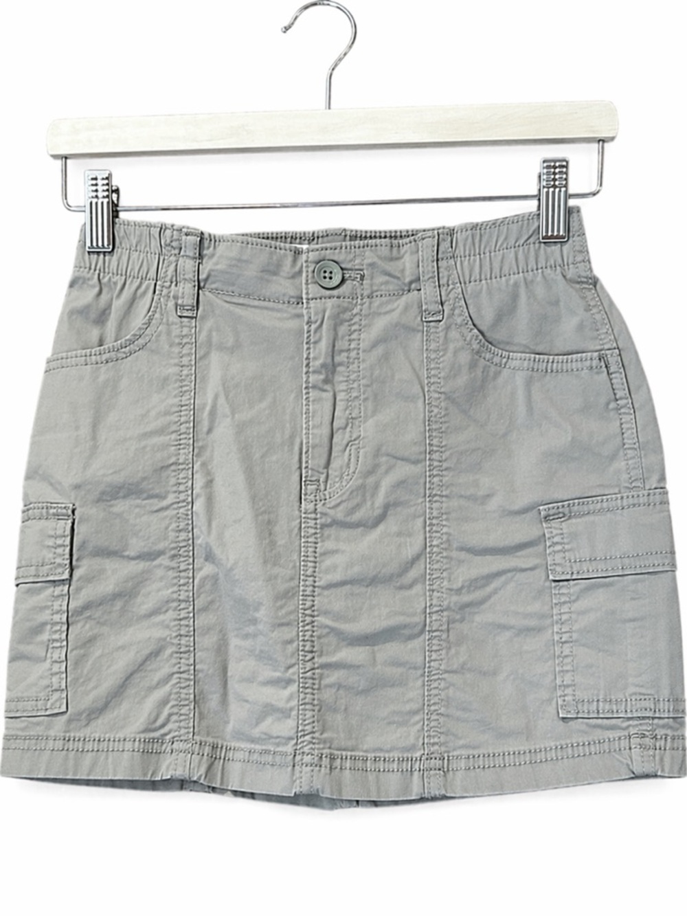 NWT Hollister Army Green Stretch Ultra High-Rise Utility Skirt Size XXS